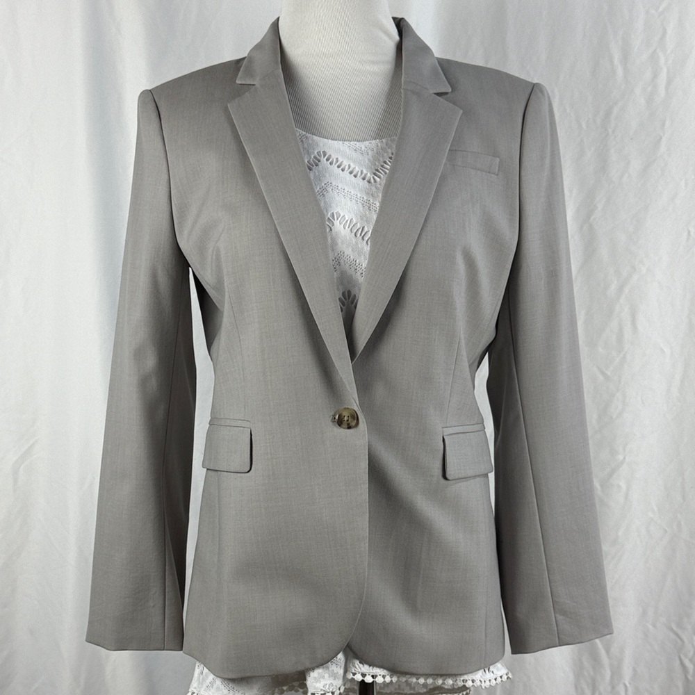 Banana Republic Women's Gray Wool Blazer